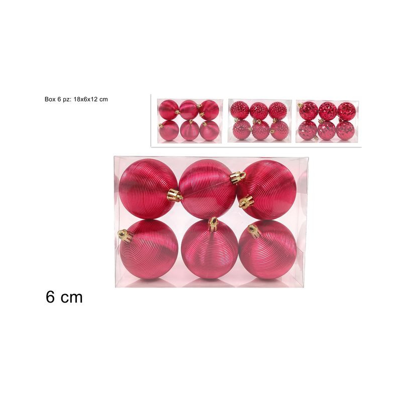 PALLE 6CM 6PZ ROSSE 3ASS IN PVC EAN 8053482406589 INGROSSO PALLINE DI NATALE PALLE 6CM 6PZ ROSSE 3ASS IN PVC EAN 8053482406589 INGROSSO PALLINE DI NATALE