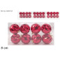 PALLE 8CM 8PZ ROSSE 3ASS IN PVC EAN 8053482406596 INGROSSO PALLINE DI NATALE