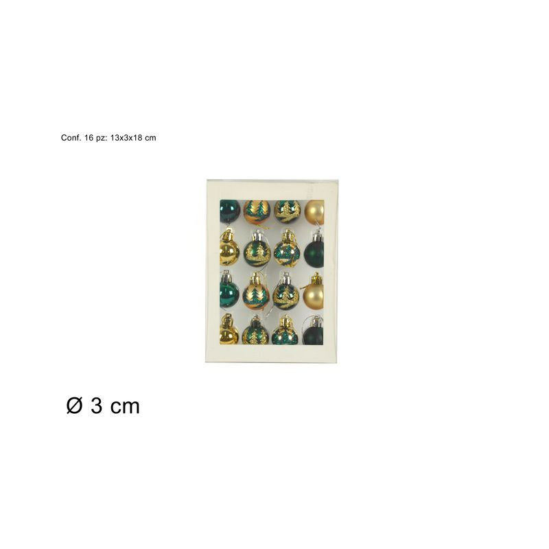 PALLINE 3CM SET 16PZ DECORATE VERDE ORO EAN 8053482034904 INGROSSO PALLINE DI NATALE PALLINE 3CM SET 16PZ DECORATE VERDE ORO EAN 8053482034904 INGROSSO PALLINE DI NATALE
