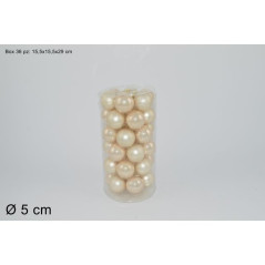 SET 36 PALLE VETRO LUCIDA OPACA 5CM 2ASS EAN 8033113592171 INGROSSO PALLINE DI NATALE