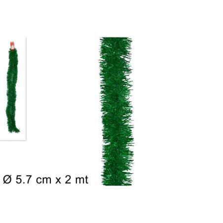 FILO ADDOBBO VERDE 5.7 CM X 2MT EAN 8033113135095 INGROSSO GHIRLANDE NATALIZIE