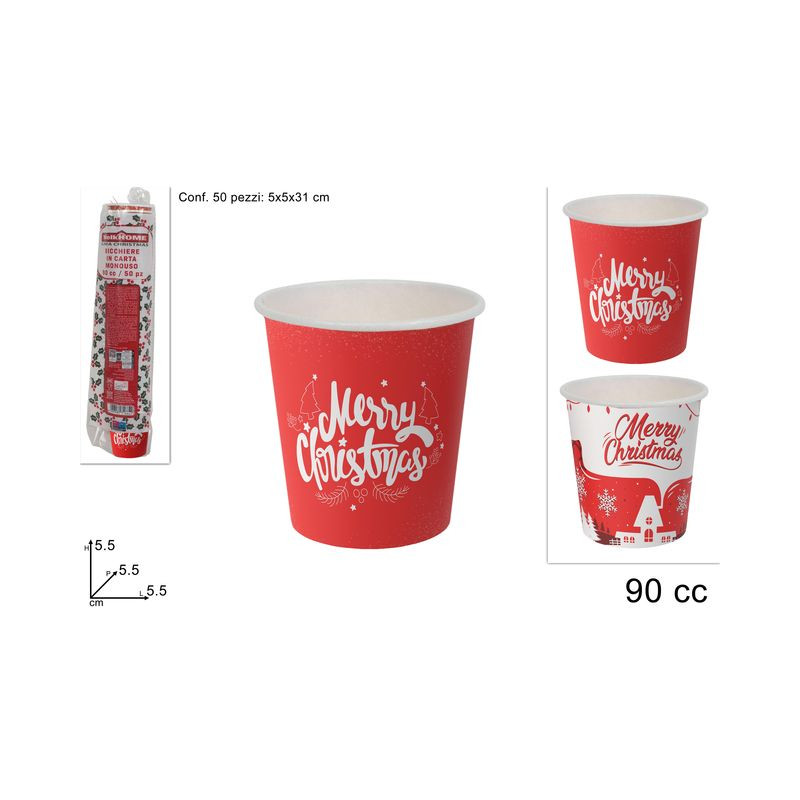 BICCHIERI CARTA CAFFE' 90CC 50PZ NATALIZ EAN 8053482316642 INGROSSO BICCHIERI NATALIZI BICCHIERI CARTA CAFFE' 90CC 50PZ NATALIZ EAN 8053482316642 INGROSSO BICCHIERI NATALIZI