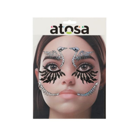 TATUAGGIO PER FACCIA SCHELETRO EAN 8422259825623 INGROSSO ACCESSORI HALLOWEEN TRUCCHI