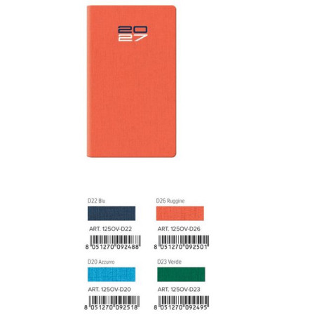 AGENDA 8X14 SETTIMANALE CARIBE 2027 EAN 8051270092495 INGROSSO AGENDE E CALENDARI