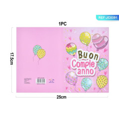 BIGLIETTO D'AUGURI 12,5X17,5CM EAN 8058617703915 INGROSSO BIGLIETTI COMPLEANNO