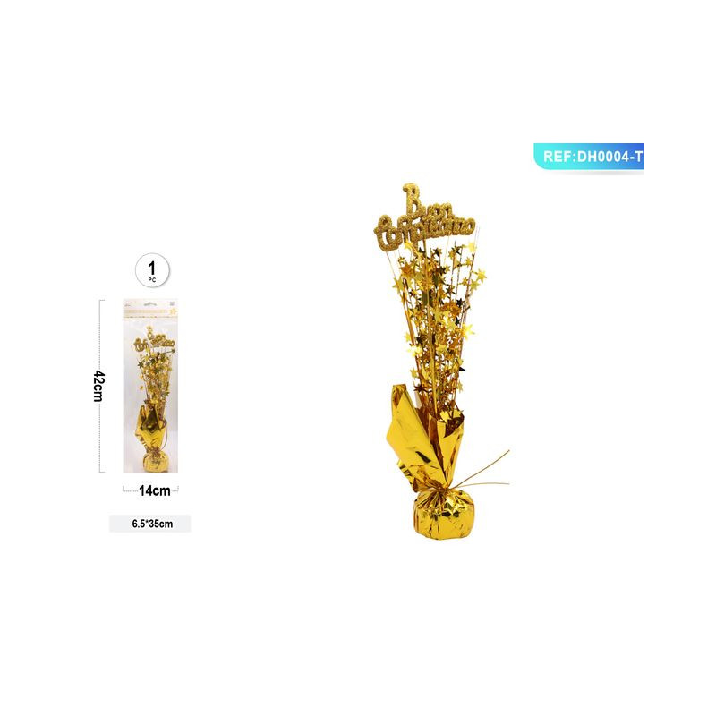DECORAZIONE COMPLEANNO 35X6,5CM ORO EAN 8058617569542 INGROSSO PALLONCINI COMPLEANNO DECORAZIONE COMPLEANNO 35X6,5CM ORO EAN 8058617569542 INGROSSO PALLONCINI COMPLEANNO