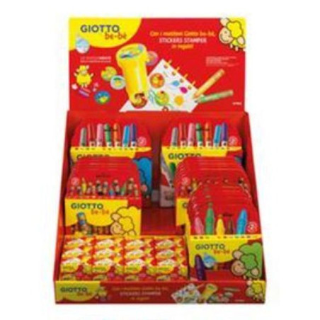 GIO BEBE DISPLAY PROMO STICKERS STAMPER EAN 8000825069543 INGROSSO COLORI PER BIMBI