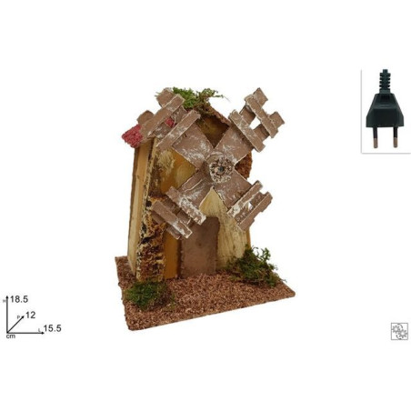 SCENARIO MULINO EAN 8053482153841 INGROSSO ARTICOLI PRESEPE CON MOVIMENTO