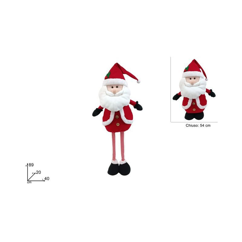 BABBO NATALE ESTENSIBILE 54/89 CM EAN 8053482468754 INGROSSO PUPAZZI E GNOMI NATALIZI BABBO NATALE ESTENSIBILE 54/89 CM EAN 8053482468754 INGROSSO PUPAZZI E GNOMI NATALIZI