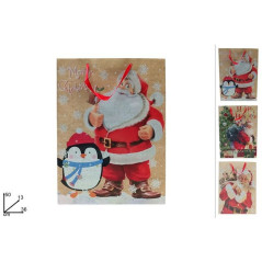 BUSTA REGALO BABBO NAT, 50X13X36CM 3ASS EAN 8053482316895 INGROSSO SACCHETTI E SHOPPER NATALIZI