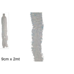 FILO ADDOBBO 2MTX9CM LAMIN. BIANCO/ORO EAN 8053482455815 INGROSSO GHIRLANDE NATALIZIE