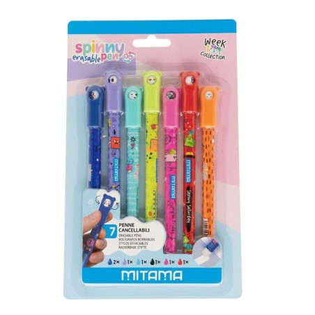 PENNA CANCELLABILE SPINNY PEN P.0,7 7PZ EAN 8026624656654 INGROSSO PENNE PER LA SCUOLA