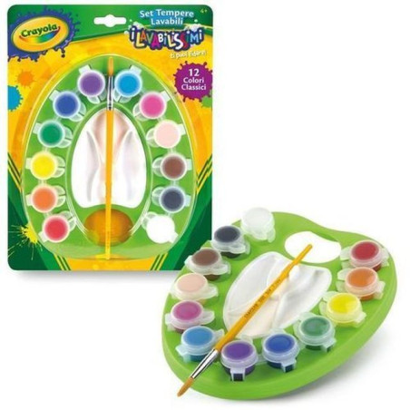SET 12 TEMPERE LAVABILISSIMI 12 COLORI EAN 0071662210663 INGROSSO ACQUARELLI