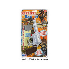 PISTOLA COWBOY SUONI LUCE SPARO BATTERIE EAN 8004817100047 INGROSSO PISTOLE GIOCATTOLO