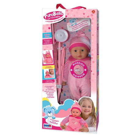 BAMBOLA PUPOBELLO 40 CM C/PASSEGGINO MET EAN 8004817109064 INGROSSO BAMBOLE ECONOMICHE