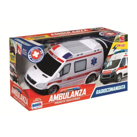 AMBULANZA RADIOCOMANDATA 4 VIE EAN 8004817123237 INGROSSO AUTO CON RADIOCOMANDO