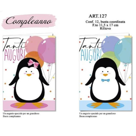 BIGLIETTO COMPLEANNO EMOZ. A COL. (12) EAN 8001608301270 INGROSSO BIGLIETTI COMPLEANNO