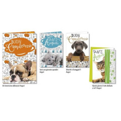 BIGLIETTO CUCCIOLI COMPLEANNO (12) EAN 8001608390557 INGROSSO BIGLIETTI COMPLEANNO