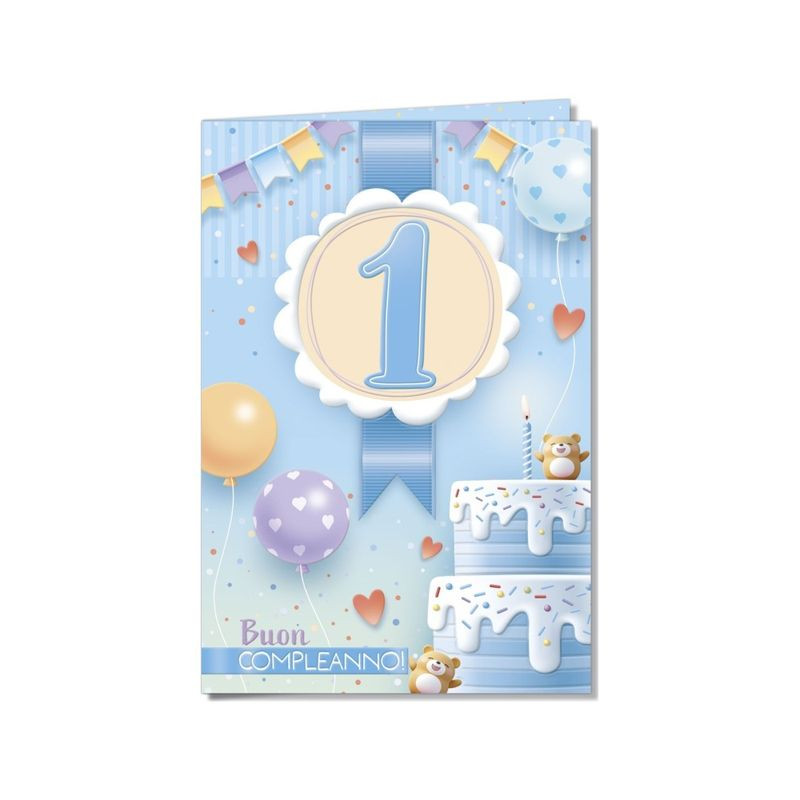 BIGLIETTO COMPLEANNO 1 ANNO AZZUR. (6) EAN 8052231300581 INGROSSO BIGLIETTI COMPLEANNO BIGLIETTO COMPLEANNO 1 ANNO AZZUR. (6) EAN 8052231300581 INGROSSO BIGLIETTI COMPLEANNO