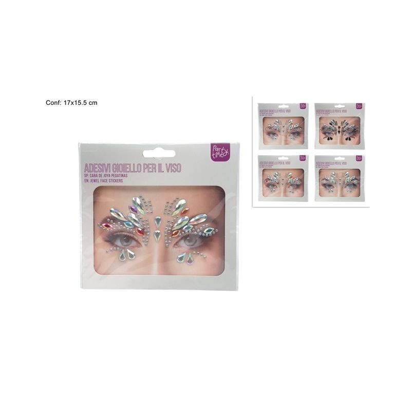 BRILLANTINI STRASS ADESIVI VISO 4 ASS. EAN 8053482417837 INGROSSO SET E ACCESSORI TRAVESTIMENTI BRILLANTINI STRASS ADESIVI VISO 4 ASS. EAN 8053482417837 INGROSSO SET E ACCESSORI TRAVESTIMENTI