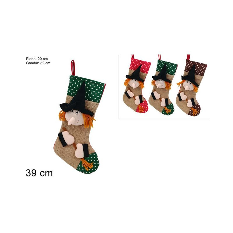 CALZA BEFANA C/VISO MANI TESS. EFF. JUTA EAN 8053482484235 INGROSSO BEFANA CALZA BEFANA C/VISO MANI TESS. EFF. JUTA EAN 8053482484235 INGROSSO BEFANA