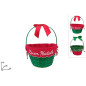 CESTA TONDA 26X16 C/MANICO BUON NATALE EAN 8053482470368 INGROSSO CESTI NATALIZI CESTA TONDA 26X16 C/MANICO BUON NATALE EAN 8053482470368 INGROSSO CESTI NATALIZI