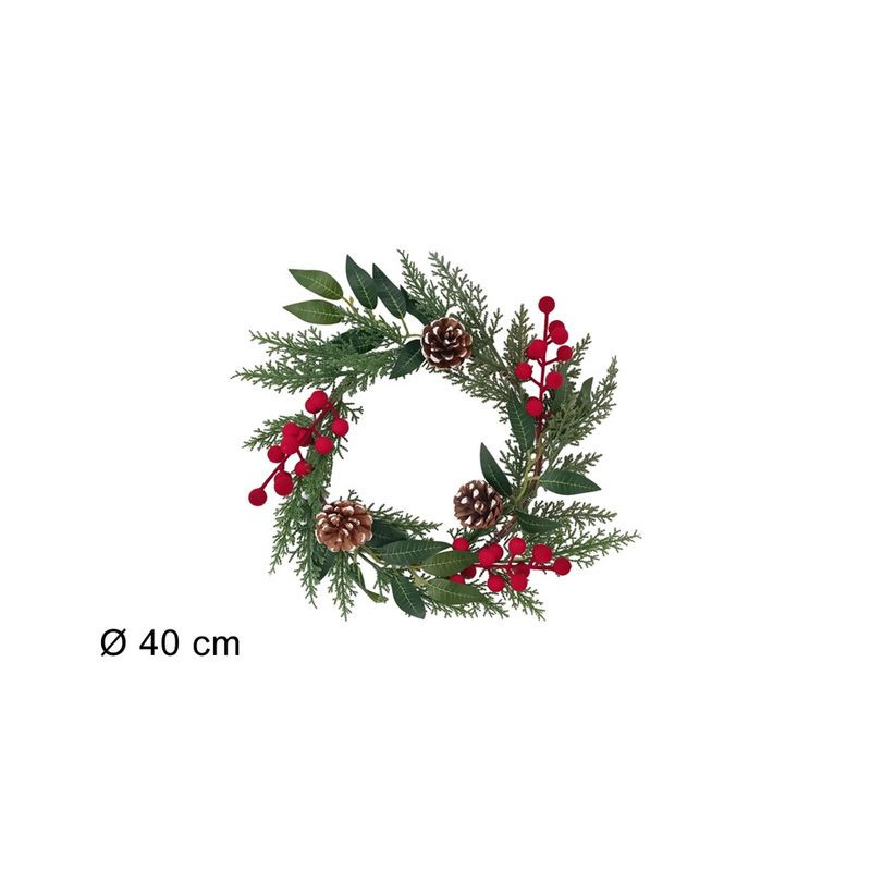 DIETROPORTA C/PIGNE E BACCHE 40CM VELLUT EAN 8053482491400 INGROSSO OGGETTISTICA NATALIZIA DIETROPORTA C/PIGNE E BACCHE 40CM VELLUT EAN 8053482491400 INGROSSO OGGETTISTICA NATALIZIA