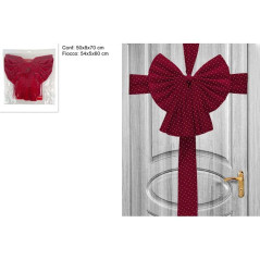 FIOCCO PER PORTA INGR. EFF. VEL BORDEAUX EAN 8053482490076 INGROSSO NASTRI PER ADDOBBI