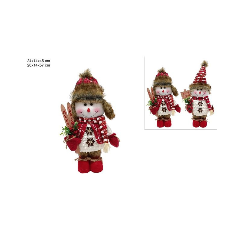 PUPAZZO DI NEVE 57/45 CM C/VEST. LANA R/ EAN 8053482250717 INGROSSO PUPAZZI E GNOMI NATALIZI PUPAZZO DI NEVE 57/45 CM C/VEST. LANA R/ EAN 8053482250717 INGROSSO PUPAZZI E GNOMI NATALIZI