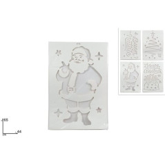 STENCIL NATALIZI 44X65 CM 4 ASS. EAN 8053482447131 INGROSSO VETROFANIE