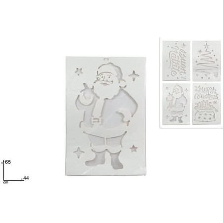 STENCIL NATALIZI 44X65 CM 4 ASS. EAN 8053482447131 INGROSSO VETROFANIE