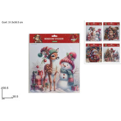 STICKER ADESIVO 30.5X30.5CM 4 ASS. EAN 8053482447063 INGROSSO VETROFANIE