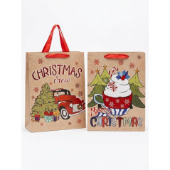 BUSTA REGALO NATALE 39X30X12 EAN 6905585000596 INGROSSO SHOPPER NATALIZI