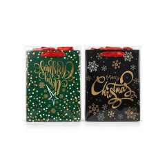BUSTA REGALO NATALE 18X23,5X8CM EAN 6905585000855 INGROSSO SHOPPER NATALIZI