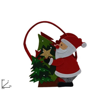 CESTINO FELTRO BABBO NATALE EAN 8053482250649 INGROSSO CESTI NATALIZI