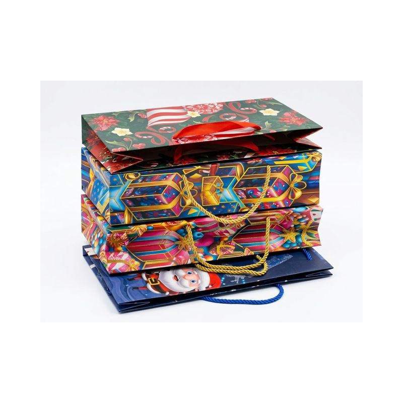 BUSTA REGALO NATALE 35X12X10 EAN 6910386002618 INGROSSO SHOPPER NATALIZI