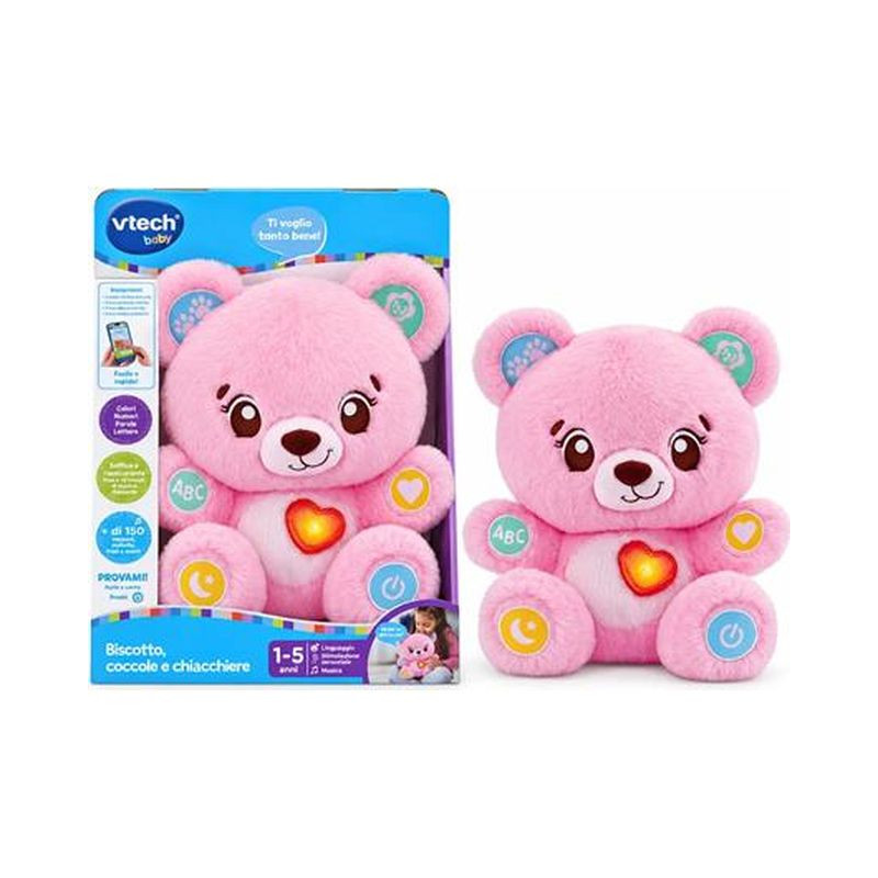 PELOUCHES BISCOTTO COCCOLE E CHIAC. ROSA EAN 3417766232595 INGROSSO GIOCHI PRIMA INFANZIA