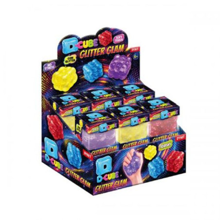 SQUISHY GLITTER GLAM D-CUBE EAN 8019824786177 INGROSSO GIOCHI DA EDICOLA