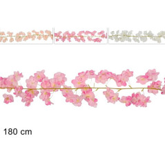 GHIRLANDA 180CM FIORI DI PESCO 3COL EAN 8034048677018 INGROSSO FIORI FINTI D'ARREDO