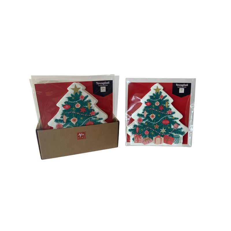 TOVAGLIOLI CARTA ALBERO 33X33 15PZ (16) EAN 8056001248974 INGROSSO TOVAGLIOLI NATALIZI