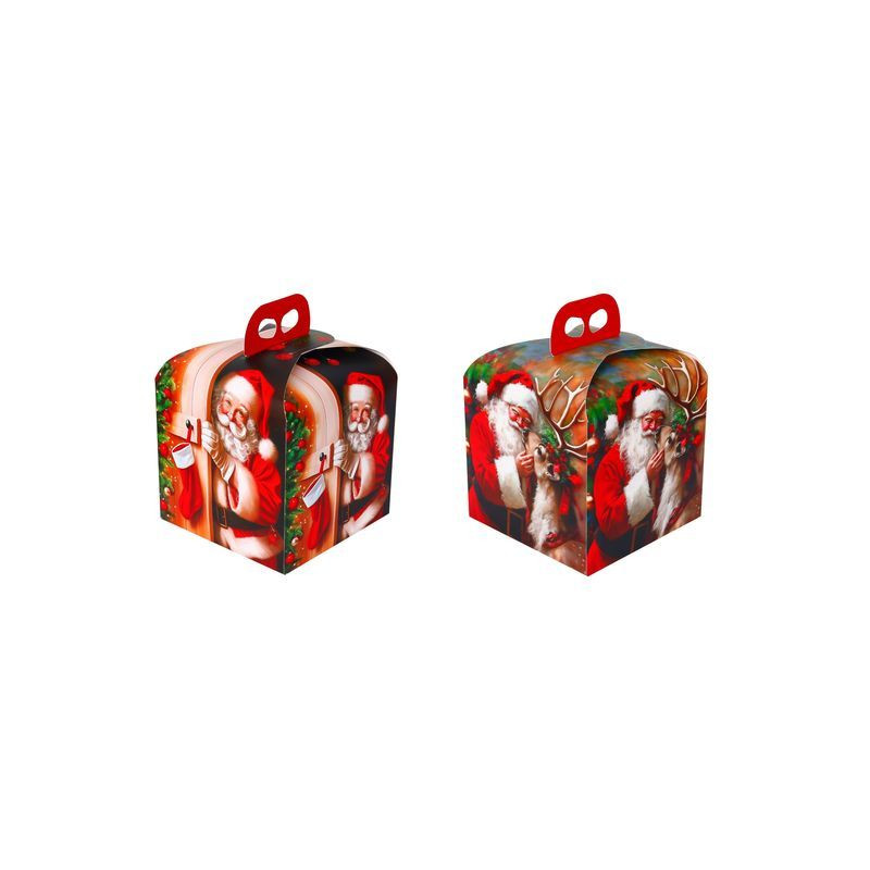SCATOLA PIEGHEVOLE NATALE CARTA 20X20X28 EAN 8056001245812 INGROSSO SCATOLE NATALIZIE