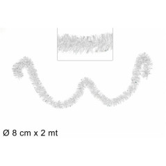FILO ADDOBBO BIANCO 8CM X 2MT EAN 8033113319174 INGROSSO GHIRLANDE NATALIZIE