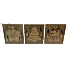 TAGLIERE BAMB?Í C/2 UTENSILI 25X23XH.2CM EAN 8056001235295 INGROSSO CUCINA NATALIZIA