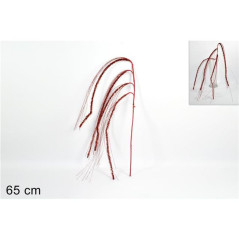 STELO 4 RAMETTI GLITTERATI ROSSO EAN 8033113562907 INGROSSO FIORI FINTI D'ARREDO