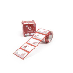 INGROSSO ARTICOLI NATALIZI BIGLIETTI AUGURI ROTOLO 80PZ 6X3,5CM