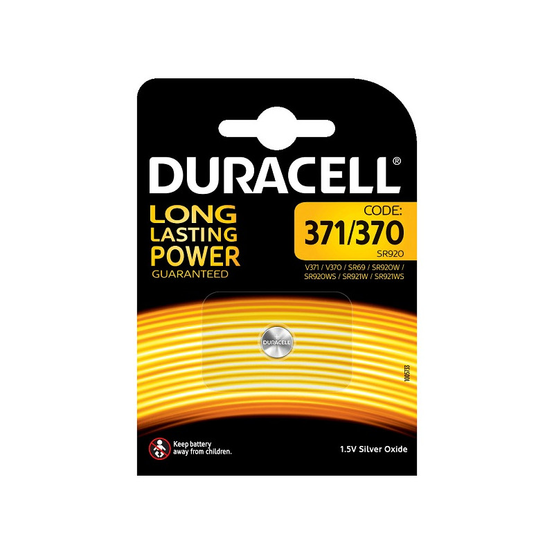 DURACELL PILA D 370/371 B1 EAN 5000394067820 INGROSSO PILE A BOTTONE DURACELL PILA D 370/371 B1 EAN 5000394067820 INGROSSO PILE A BOTTONE