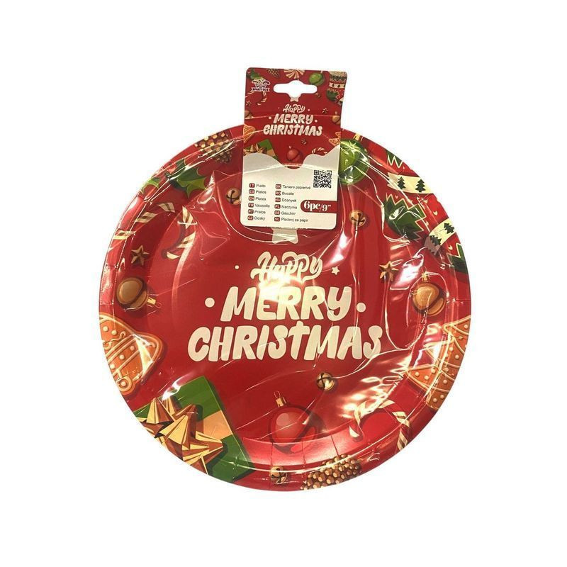 PIATTI CARTA NATALE CM.23 PZ.6 EAN 8058617424674 INGROSSO PIATTI NATALIZI PIATTI CARTA NATALE CM.23 PZ.6 EAN 8058617424674 INGROSSO PIATTI NATALIZI