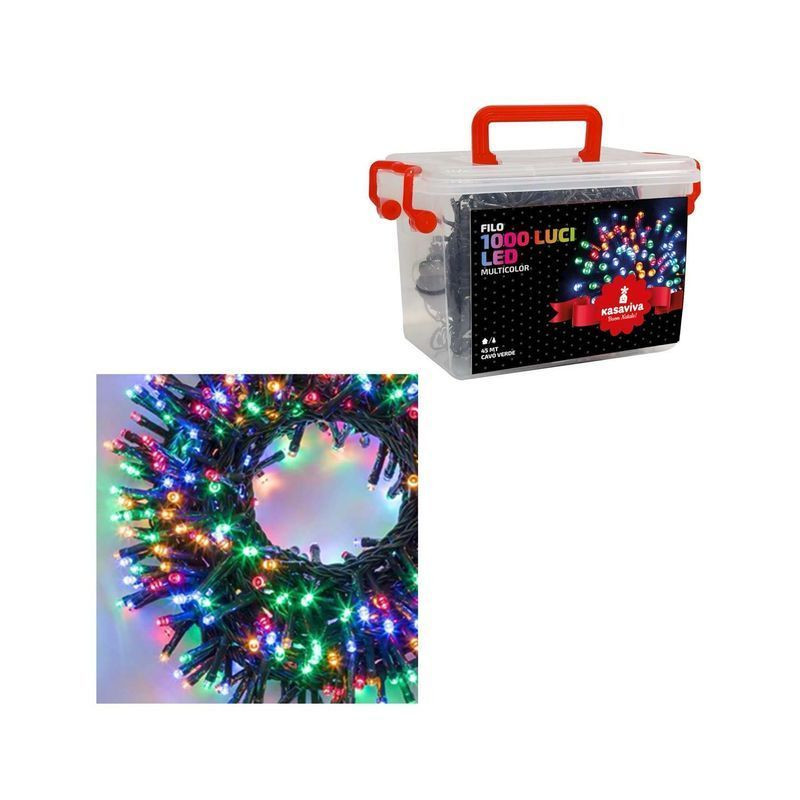 FILO LED 1000 MULTICOLOR IN BOX 45MT. EAN 8034116418482 INGROSSO LUCI DI NATALE FILO LED 1000 MULTICOLOR IN BOX 45MT. EAN 8034116418482 INGROSSO LUCI DI NATALE