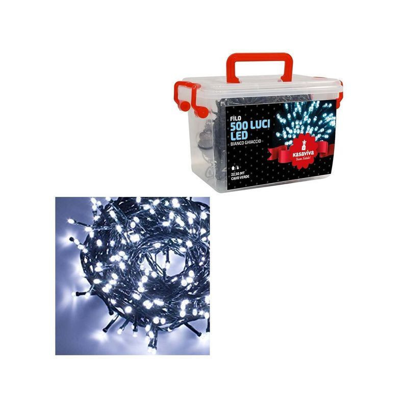FILO LED 500 BIANCO FREDDO IN BOX 22,5MT EAN 8034116418413 INGROSSO LUCI DI NATALE